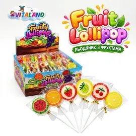 Леденец Fruit Lollipop 60 шт Леденец Fruit Lollipop 60 шт