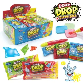 Желейная Конфета Sour Drop Taffy + Jam 4в1 12 шт Желейная Конфета Sour Drop Taffy + Jam 4в1 12 шт