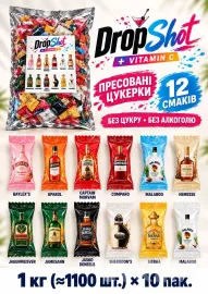 Драже DropShot + Vitamin C без сахара 1100 шт 1 кг Драже DropShot + Vitamin C без сахара 1100 шт 1 кг