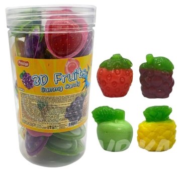 Желейная  Конфета с желе 3-D Fruits Gummy 30 шт